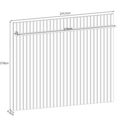 Imagem de Rack Bancada Época com Painel Ripado You 2.7 com Mesa de Centro Sky com Tampo de Vidro e Aparador Infinity Cinamomo Off White - HB Móveis