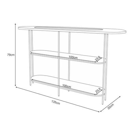 Imagem de Rack Bancada Época com Painel Ripado You 2.7 com Mesa de Centro Sky e Aparador Infinity Cinamomo Off White - HB Móveis