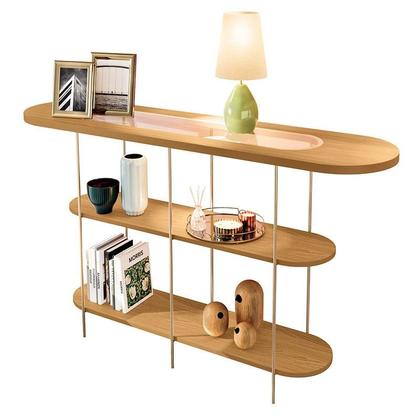 Imagem de Rack Bancada Época com Painel Ripado You 2.7 com Mesa de Centro Sky e Aparador Infinity Cinamomo Off White - HB Móveis