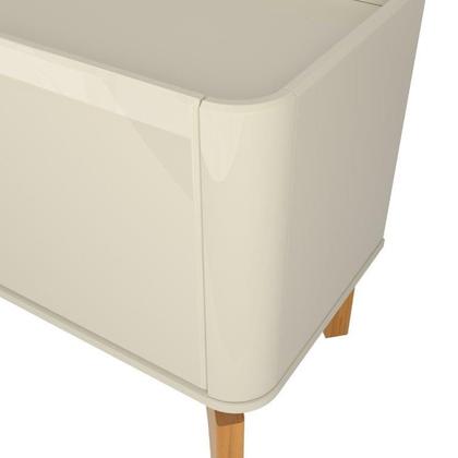 Imagem de Rack / Bancada FL 2.20m 4 Portas Estilo Retrô Para TV Até 75'' Cor Off White