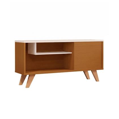 Imagem de Rack Bancada Heitor para Tv Estante Home Sala Quarto Moderna com 1 Porta - Naturale/off