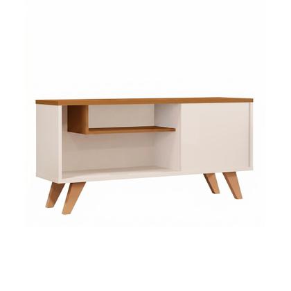 Imagem de Rack Bancada Heitor para Tv Estante Home Sala Quarto Moderna com 1 Porta - Off/naturale