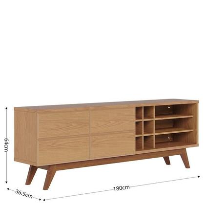 Imagem de Rack Bancada Noronha 1.8 com Aparador Riviera Freijó e Mesa de Centro Jeri Freijó Off White  Colibri