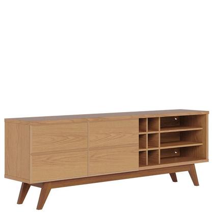 Imagem de Rack Bancada Noronha 1.8 com Aparador Riviera Freijó e Mesa de Centro Jeri Freijó Off White  Colibri