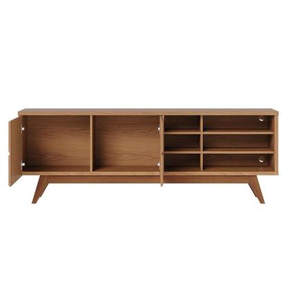 Imagem de Rack Bancada Noronha 1.8 com Aparador Riviera Freijó e Mesa de Centro Jeri Freijó Off White  Colibri