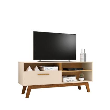 Imagem de Rack Bancada Paladio TV 55 Pol. Sala Com Pes de Madeira