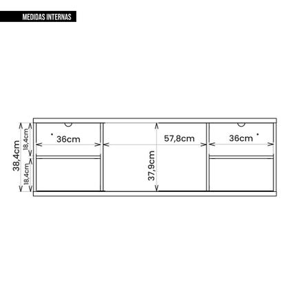 Imagem de Rack Bancada Para TV 55 Polegadas Frizz Preto Caemmun