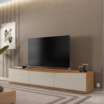 Imagem de Rack Bancada Para TV 60 Pol 180cm 11082 Cedro Off White DCASA