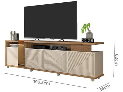 Imagem de Rack Bancada Para Tv 70 Polegadas Columbus Marrom Caemmun