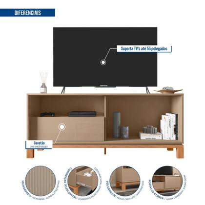 Imagem de Rack Bancada Para TV Até 55 Polegadas Mondrian Caemmun