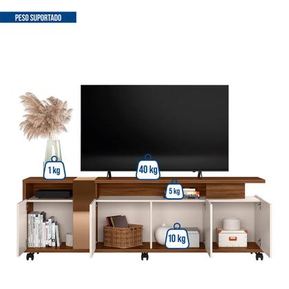 Imagem de Rack Bancada para Tv até 70 Polegadas New Cristal Caemmun