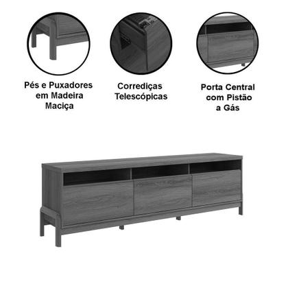 Imagem de Rack Bancada Para Tv De Até 70 1 Porta 2 Gavetas 1.9 Elisa Jequitiba