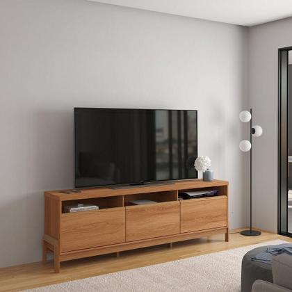 Imagem de Rack Bancada Para Tv De Até 70 1 Porta 2 Gavetas 1.9 Elisa Jequitiba