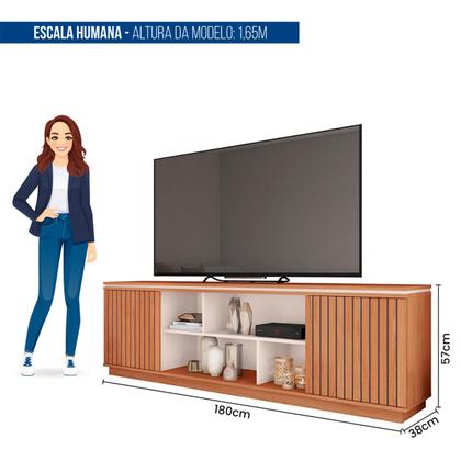 Imagem de Rack Bancada Tv até 75 Polegadas 2 Portas Simetria Caemmun