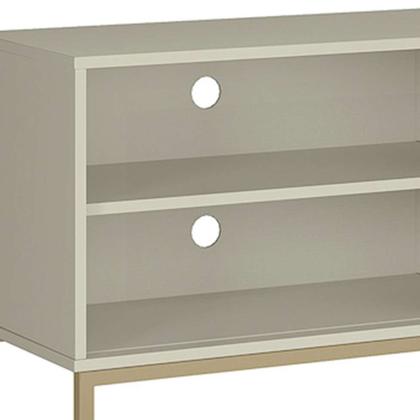 Rack Buriti 1 PT Off White 135 cm - Olivar Móveis Imagem de Rack Buriti 1 PT Off White 135 cm