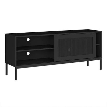 Imagem de Rack Buriti 1 PT Preto 135 cm