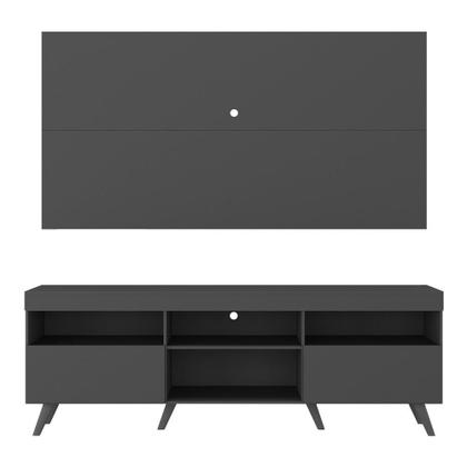 Imagem de Rack c Painel P TV até 65 e Pés Retrô Flórida Multimóveis Preto