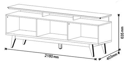 Imagem de Rack Classic +3G 2.2 Off White com Nature - Imcal Móveis