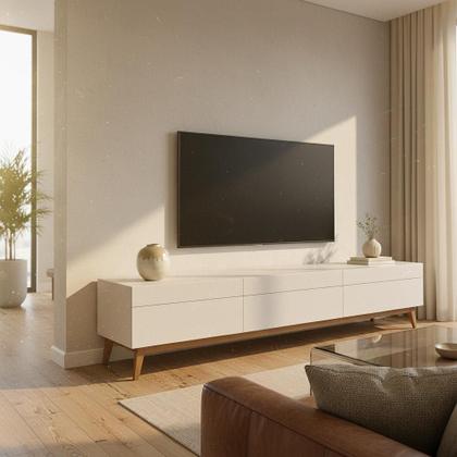 Imagem de Rack Classic I 3 GV Branco Acetinado 180 cm