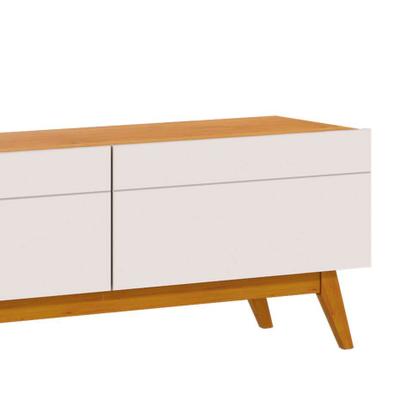 Rack Classic I Off White e Nature 52x218 cm - Imcal Imagem de Rack Classic I Off White e Nature 52x218 cm