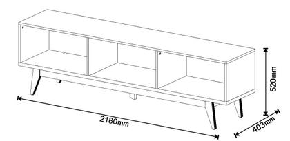 Imagem de Rack com Painel Classic AD 2.2 com LED Nature com Off White - Imcal Móveis