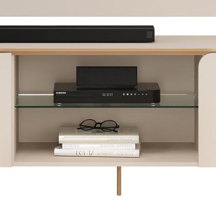 Imagem de Rack com Painel LED 100% MDF Curvo para Tv até 75 Polegadas Ariana