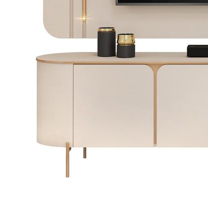 Imagem de Rack com Painel LED 100% MDF Curvo para Tv até 75 Polegadas Ariana