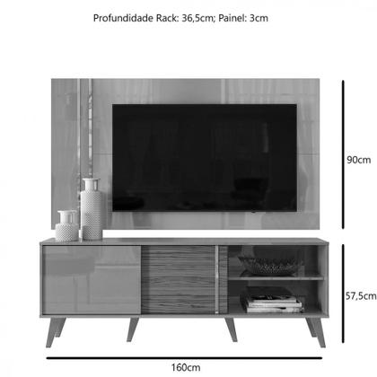 Imagem de Rack Com Painel Madetec Cronos Para TV AtA 65 Polegadas