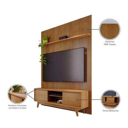 Imagem de Rack com Painel MDF Frisado para Tv até 65 Polegadas Milo