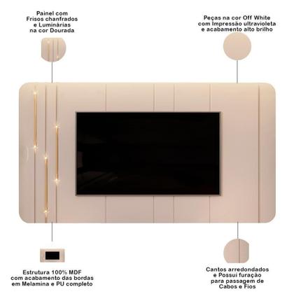 Imagem de Rack Com Painel Para 75 Pol Dion D05 Off White