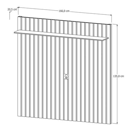 Imagem de Rack com Painel para Tv 60 Polegadas Pés em Madeira Maciça Ripado Real Vivare Wood 1.6