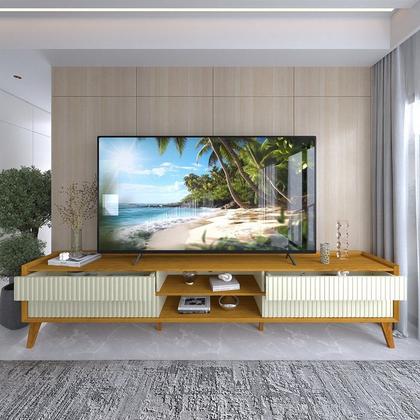 Imagem de Rack com Painel para Tv 84 Polegadas com Led 4 Gavetas 2 Portas 293cm 100% Mdf Luminare/magnífico
