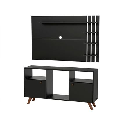 Imagem de Rack com Painel para TV até 32 Polegadas 2 Portas e Pés Retrô NetMobil