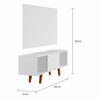Imagem de Rack com Painel para TV até 42 Polegadas Branco 135 cm