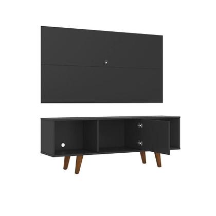 Imagem de Rack com Painel para TV até 42 Polegadas Salah Preto 135 cm