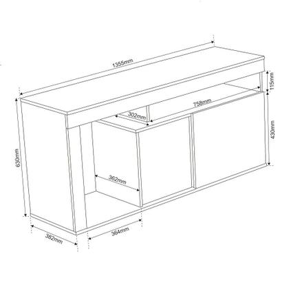 Imagem de Rack com Painel para TV até 43 Polegadas 2 Portas Palermo Viero