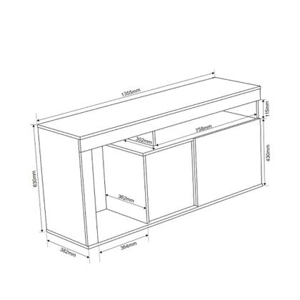 Imagem de Rack com Painel para TV até 43 Polegadas 2 Portas Palermo Viero