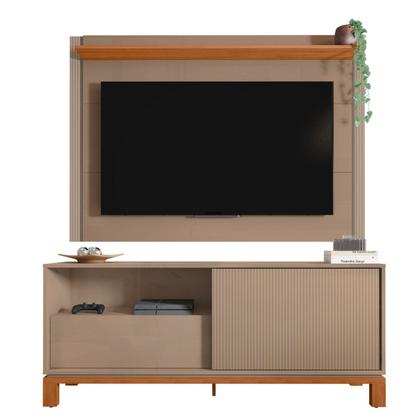 Imagem de Rack com Painel para TV até 55 Polegadas Ripado 169,9CMX150CM Mondrian Marrom
