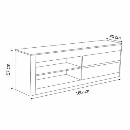 Imagem de Rack com Painel para TV até 55 Polegadas Top Espresso Móveis