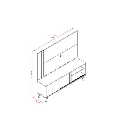 Imagem de Rack com Painel para TV até 65 Polegadas 2 Portas Cronos Madetec