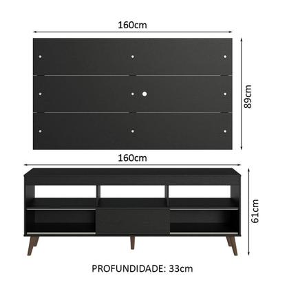 Imagem de Rack com Painel para TV até 65 Polegadas com Pés Detroit Madesa