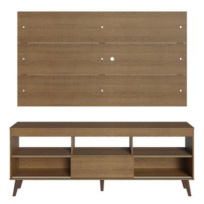 Imagem de Rack com Painel para TV até 65 Polegadas com Pés Rustic Detroit Madesa