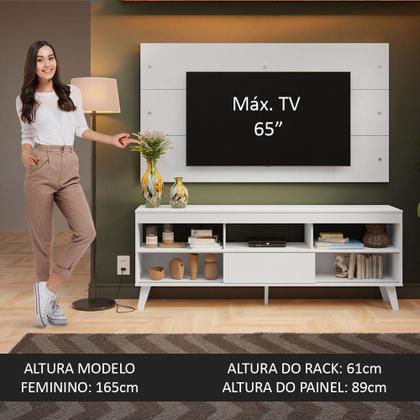 Imagem de Rack com Painel para TV até 65 Polegadas com Pés Texas Madesa