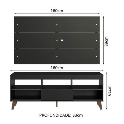 Imagem de Rack com Painel para TV até 65 Polegadas com Pés Texas Madesa