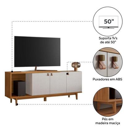 Imagem de Rack com Painel para Tv até 65 Polegadas com Ripado
