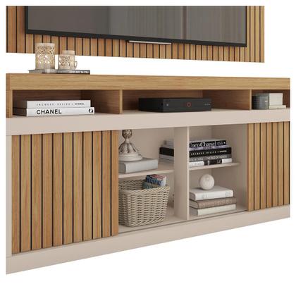 Rack Com Painel Para TV até 65 Polegadas Life Marrom Caemmun Imagem de Rack Com Painel Para TV até 65 Polegadas Life Marrom Caemmun