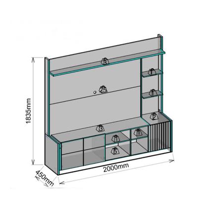 Imagem de Rack com Painel para TV até 65 Polegadas Vértice Caemmun