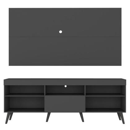 Imagem de Rack com Painel para TV até 65 Retrô Flórida Up Preto Multimóveis MP1042