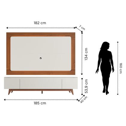 Imagem de Rack com Painel para Tv até 75 Polegadas 180cm Flynt Oslo