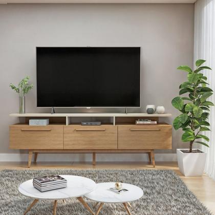 Imagem de Rack com painel para Tv até 75 Polegadas frisado Curitiba